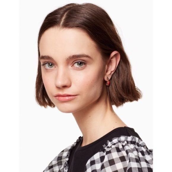 Kate Spade Shore Thing Red Crab Animal Stud Earrings - Picture 4 of 8